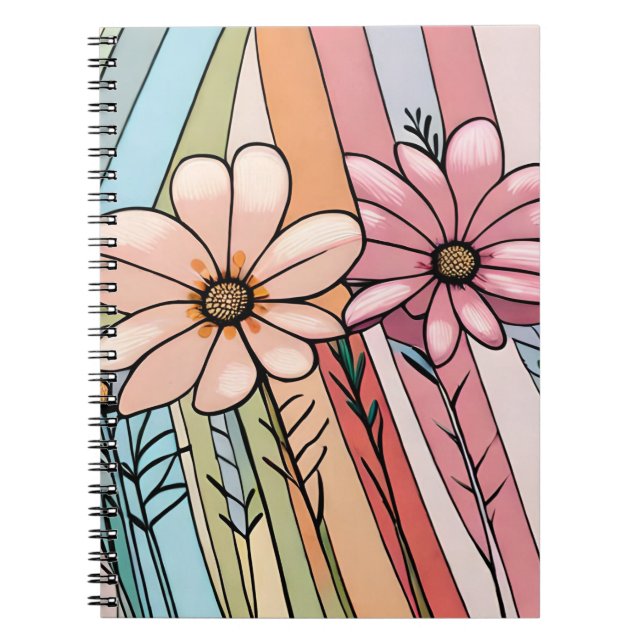 Caderno Espiral Abstract flower notbook (Frente)