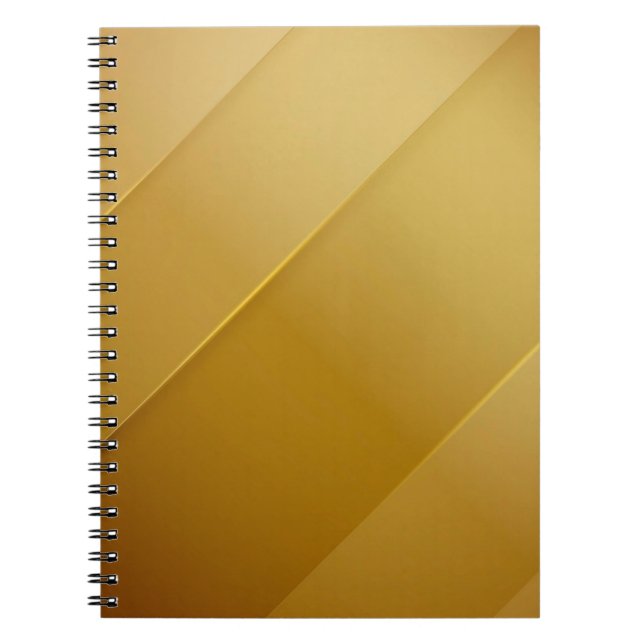 Caderno Espiral Abstract Gold Diagonal Layers Luxury Art (Frente)