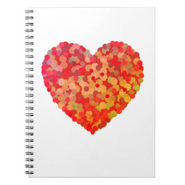 Caderno Espiral Abstract Heart Confetti Art