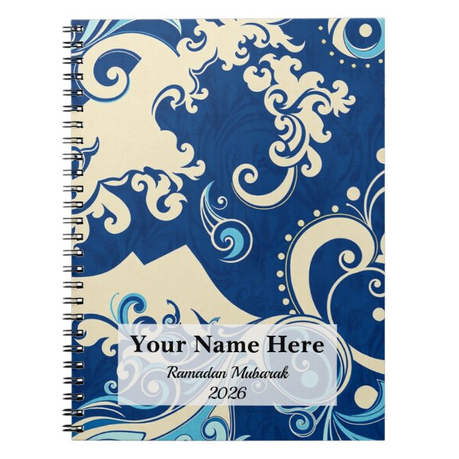 Caderno Espiral Abstract Indonesian Batik Wave (Frente)