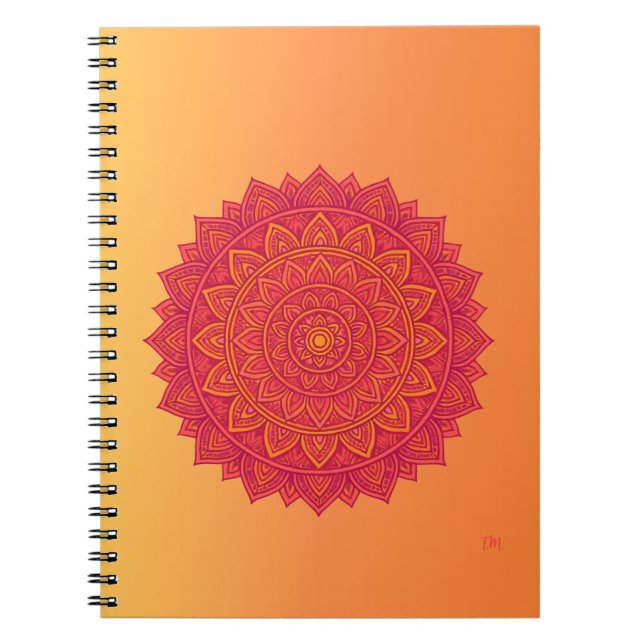 Caderno Espiral Abstract Mandala Shape Notebook (Frente)