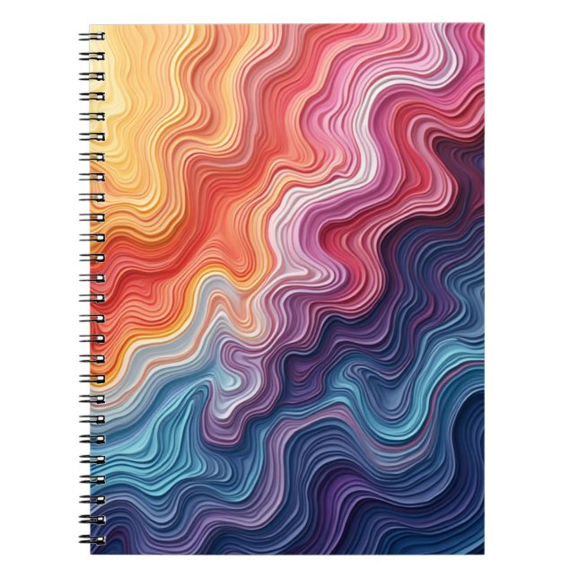 Caderno Espiral Abstract Notebook colorful (Frente)