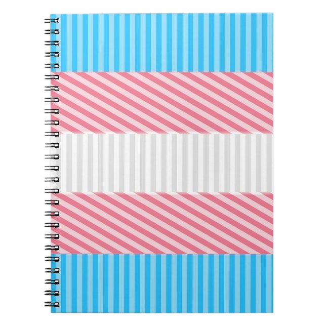 Caderno Espiral Abstract Transgender Pride Flag   (Frente)