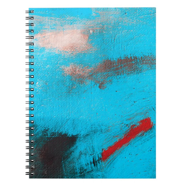Caderno Espiral Abstrato Art Background art,tinta,fino,azul,canvas (Frente)