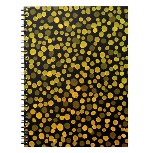 Caderno Espiral Abstrato Art: Pontos criativos de aquarela. (Frente)