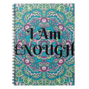 Caderno Espiral Abstrato Boho Mandala Chega De Afirmação