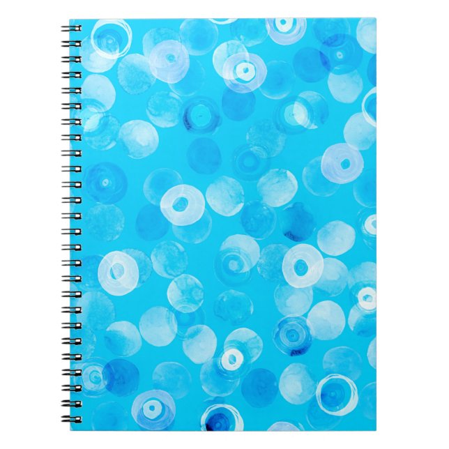 Caderno Espiral Abstrato bolinhas padrão perfeito (Frente)