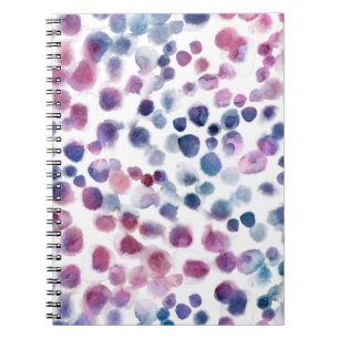 Caderno Espiral Abstrato bolinhas padrão sem costura em pastel