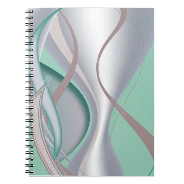 Caderno Espiral Abstrato Chocolate Mint Tornado (Frente)