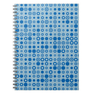 Caderno Espiral Abstrato Color Halftone Pontos de Arte Gerativa