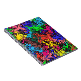 Caderno Espiral Abstrato Colorida Twirly /