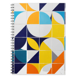 Caderno Espiral Abstrato colorido