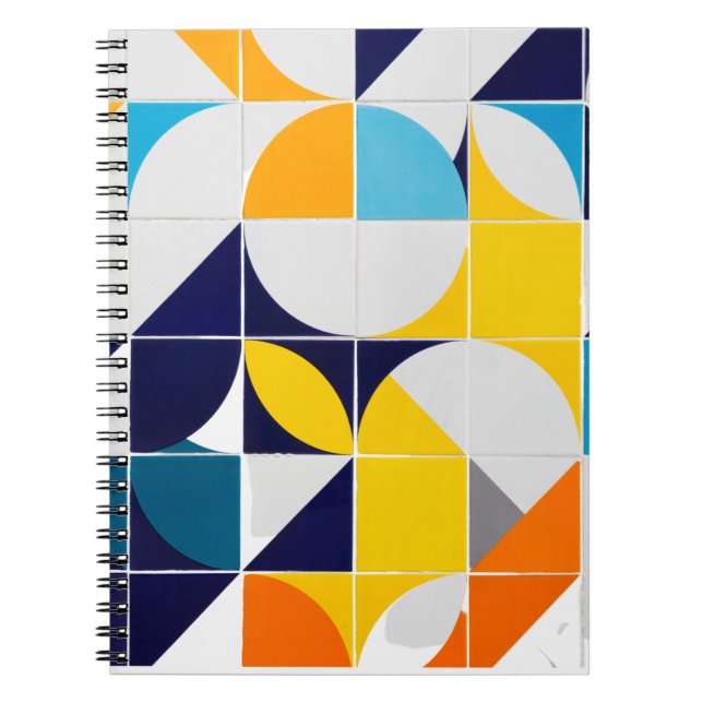 Caderno Espiral Abstrato colorido (Frente)