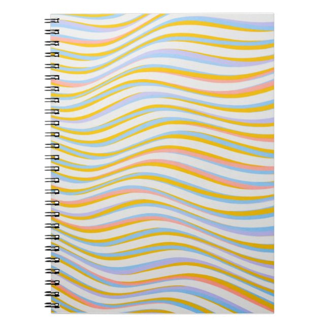 Caderno Espiral Abstrato com cor riscada (Frente)