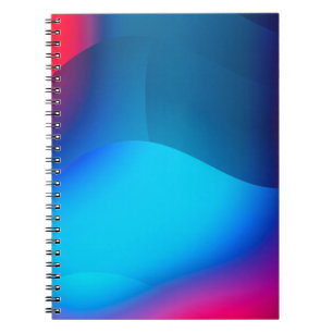 Caderno Espiral Abstrato com gradiente colorido. Vibran