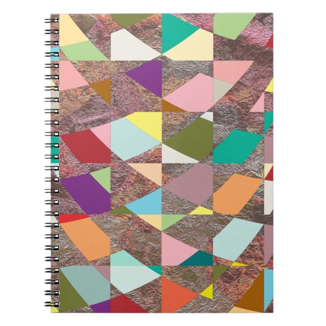 Caderno Espiral Abstrato Cores Brilhante (Frente)