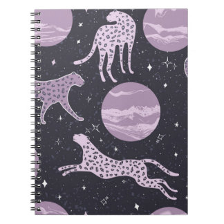 Caderno Espiral Abstrato cosmos padrão sem costura,fundo galáxico