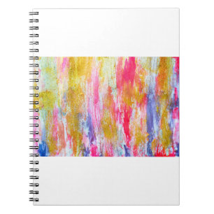 Caderno Espiral Abstrato das tintas na parede. Tex moderno
