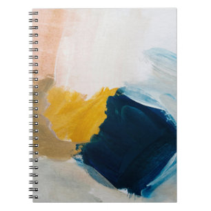 Caderno Espiral Abstrato de arte moderna. CINZAS e