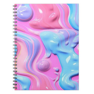 Caderno Espiral Abstrato de bolha de plástico brilhante