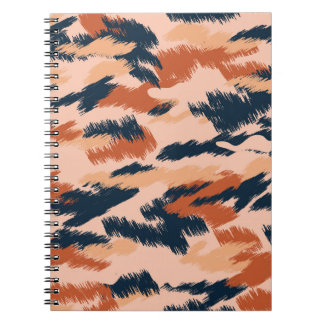 Caderno Espiral Abstrato de Camuflagem: Papel de parede sem costur