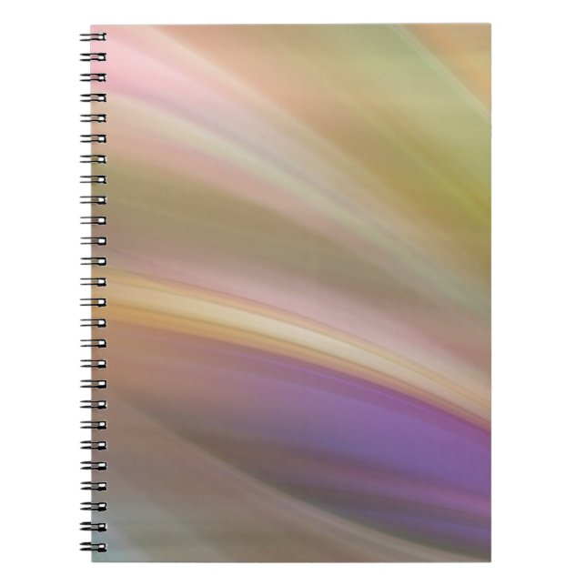 Caderno Espiral Abstrato de Colores de Pastel (Frente)