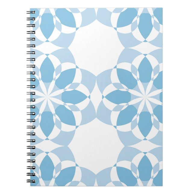 Caderno Espiral abstrato de flores legal, giro, moderno e único (Frente)