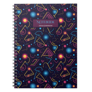 Caderno Espiral Abstrato de formas geométricas design