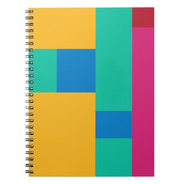 Caderno Espiral Abstrato de fundo (Frente)