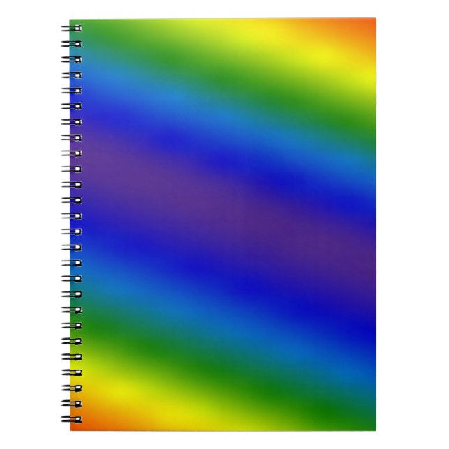 Caderno Espiral Abstrato de fundo de malha de gradiente desfocado  (Frente)