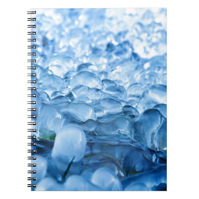 Caderno Espiral Abstrato de gelo (Frente)