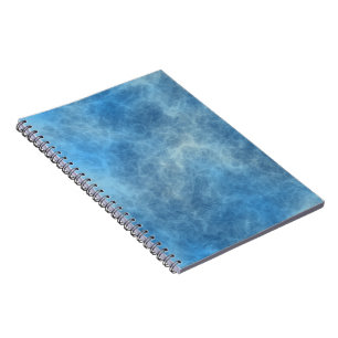 Caderno Espiral Abstrato de mármore azul