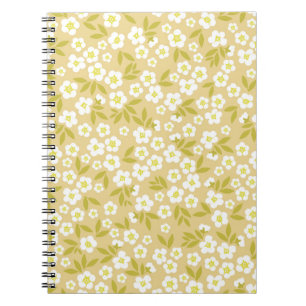Caderno Espiral Abstrato de padrão de colheita sem costura. Fluxo