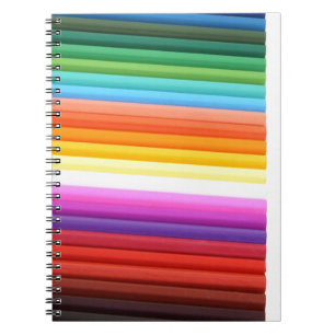 Caderno Espiral Abstrato de Pastas de Tecido Multicolores