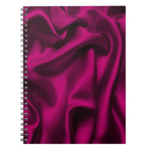 Caderno Espiral Abstrato de Roupa de Luxo: Onda de Seda Grunge