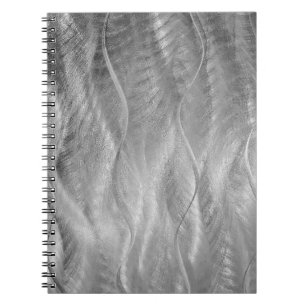 Caderno Espiral Abstrato de Silver Metal