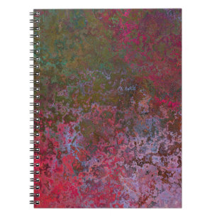 Caderno Espiral Abstrato de Tinta Álcool Escuro