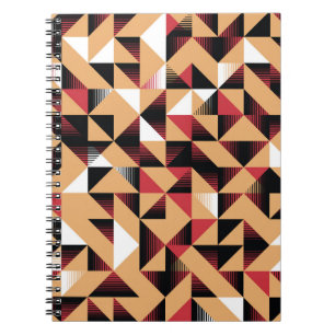 Caderno Espiral Abstrato de Triângulo, Beleza Elegante.