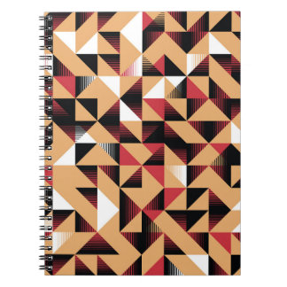Caderno Espiral Abstrato de Triângulo, Beleza Elegante.