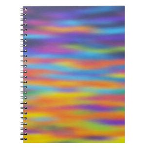 Caderno Espiral Abstrato Desert Sunset Sky Trabalho de arte