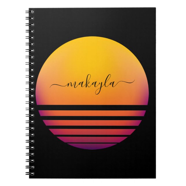 Caderno Espiral Abstrato Dom Negrito Personalizado (Frente)