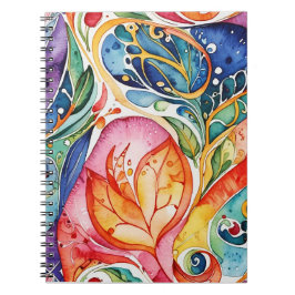 Caderno Espiral Abstrato face trabalho de arte 1207 - Notebook esp