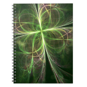 Caderno Espiral Abstrato Fantasy Four Deixa o Green Clover