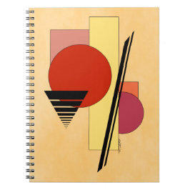 Caderno Espiral Abstrato Formas