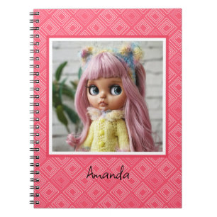 Caderno Espiral abstrato geométrico 60 rosa