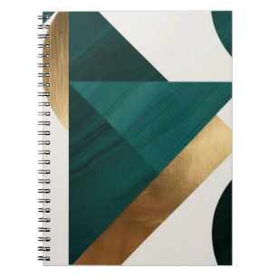 Caderno Espiral Abstrato Geométrico Espiral moderna do bloco de no