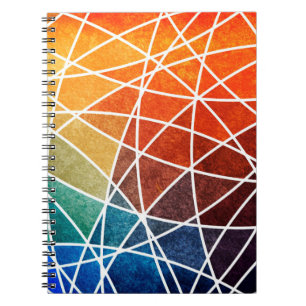 Caderno Espiral abstrato geométrico fundo de fundo abstrato, envel