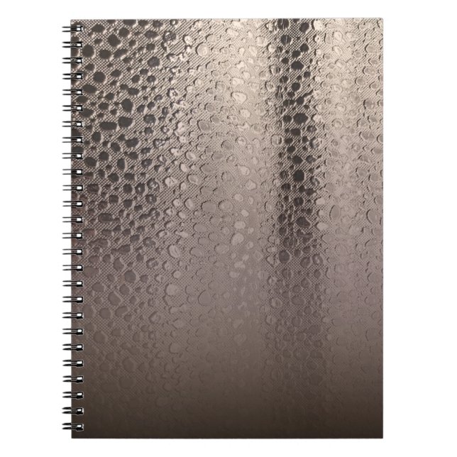 Caderno Espiral Abstrato Glam Silver, moderno, Rosa rosa, Dourado (Frente)