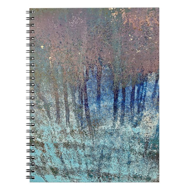 Caderno Espiral Abstrato Grungy Paint Streak (Frente)