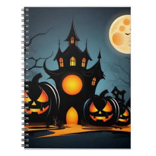 Caderno Espiral Abstrato Halloween design